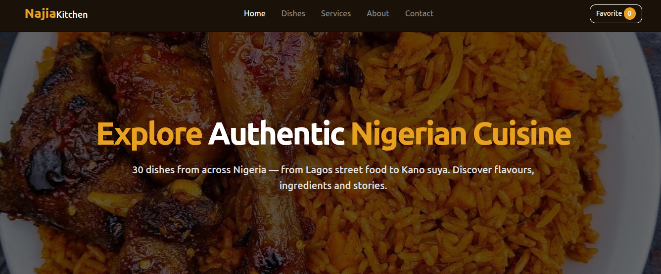 Nigeria Dishes Web Application